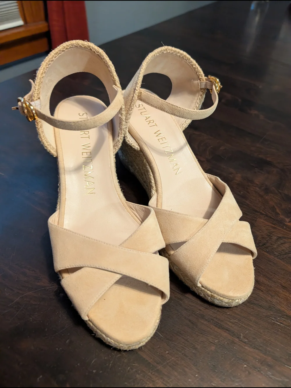 Stuart Weitzman Mirela Espadrille Wedge Sandals, Women's 8, NWOT - Picture 1 of 8